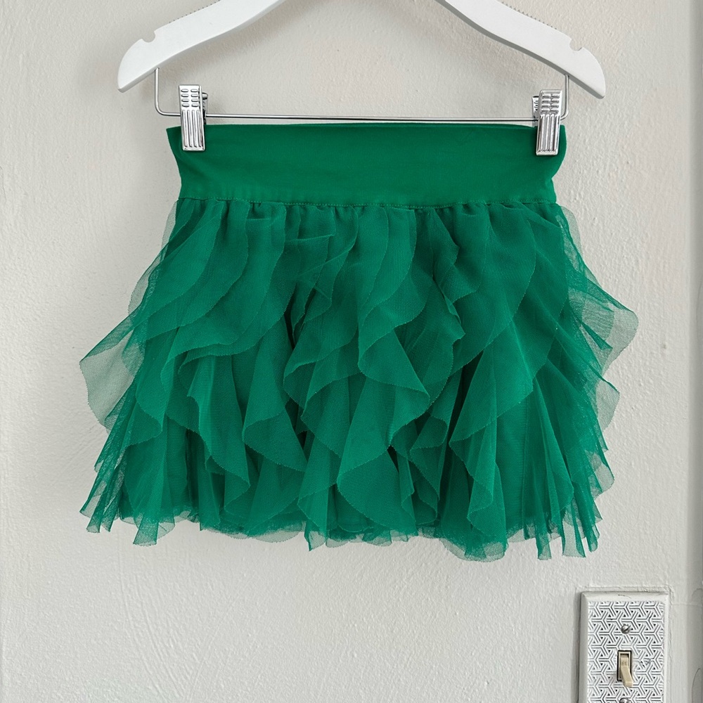 GAP Kids emerald green spiral tulle skirt sz: 6-7
